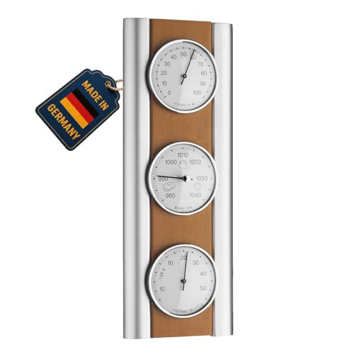 TFA Dostmann Analoge Wetterstation, aus Buche, Barometer, Thermometer, Hygrometer, Raumtemperaturkontrolle, L 128 x B 40 x H 350 mm TFA Dostmann Analoge Wetterstation, aus Buche, Barometer, Thermometer, Hygrometer, Raumtemperaturkontrolle, L 128 x B 40 x H 350 mm