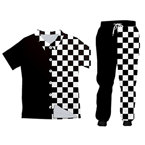 Sweat à capuche 3D imprimé graphique bicolore noir et blanc avec zip veste homme