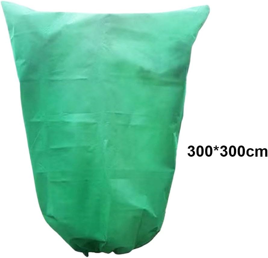 Plant Covers Freeze Protection Freeze Protection Tree Covers with Zipper Drawstring Plant Covers Reusable Breathable Non Woven Fabric Outdoor Frost Blanket Large Trees Potted Plants(Green 300*300cm)