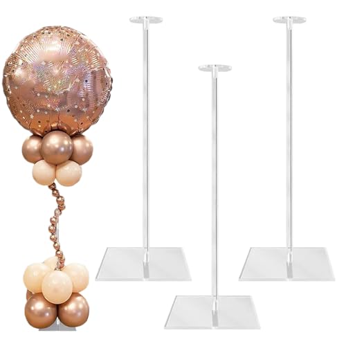 Supporto Per Palloncini | 4 Bastoni Per Palloncini 80 Cm - 4 Decorazioni Per Feste Compleanni Matrimoni Baby Shower Benvenuto Laurea