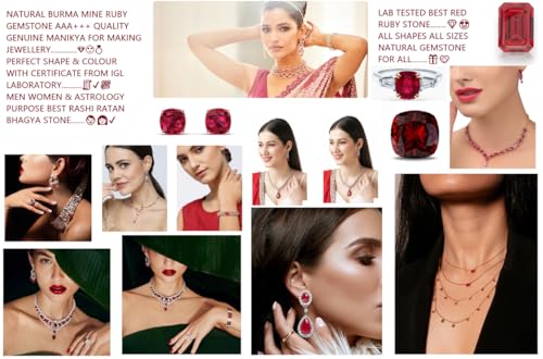 Image of USPTO Collection of Premium Quality Real Emerald Panna Yellow Sapphire Ruby Manik Blue Sapphire Neelam Pukhraj Stone Original Certified IGL Lab Tested Natural Green Hara Blue Yellow Pila Lal Red Nag