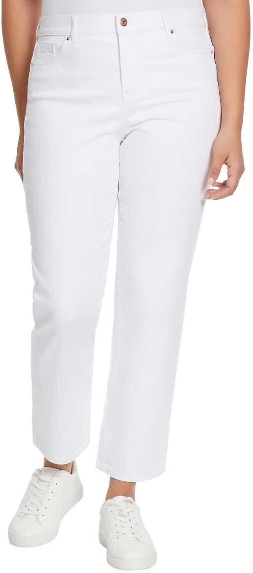 Ella Moss Women's Mid Rise Slim Straight Ankle Jeans