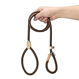HARZONLI Correas básicas para Perros Dog Leash Slip Rope Lead Leash Heavy Duty Braided Rope Adjustable Loop Collar Training Leashes for Medium Large Dogs