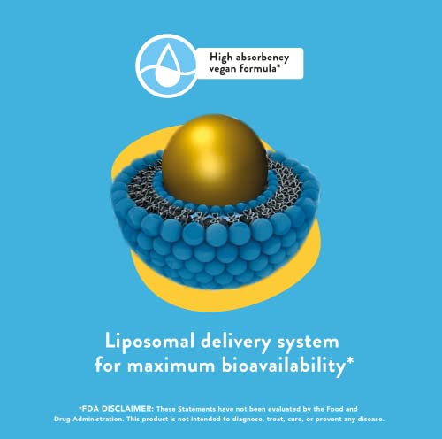 Amandean Liposomal Glutathione Liquid | Reduced Setria® L Glutathione 500Mg Supplement | Immune Support, Brain Health, Healthy Aging, Detox, Skin Health | Non-Gmo Sunflower Lecithin | Soy-Free & Vegan #TOP4