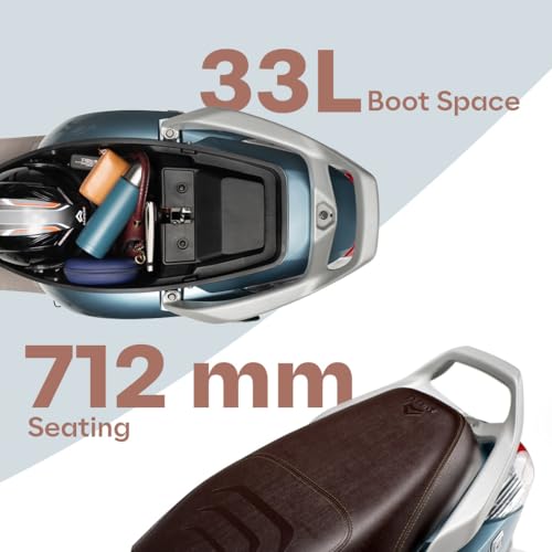 Image of Ampere Magnus G Max Electric Scooter by Greaves | 142 km IDC Range | Safe LFP Battery with 5-Year / 75,000 km Warranty | Ex-Showroom (MONSOON BLUE, Magnus G Max)