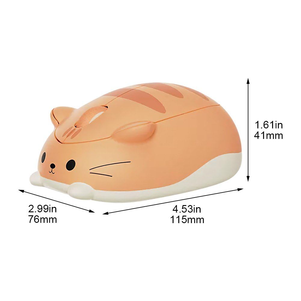 Dpofirs Combinazione Mouse Tastiera Wireless, 2.4G USB Ergonomico a Forma di Gatto Colore Misto Carino Tastiera e Mouse Full Size per Computer Desktop PC Laptop(Melange Viola