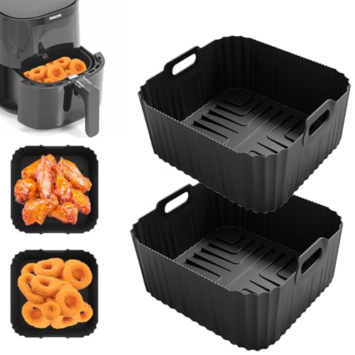 Kunoli 2 Moldes de Silicona para Freidora de Aire Caliente Philips Essential Airfryer de 4,1 l, Accesorios para Philips HD9252/HD9200/HD9255