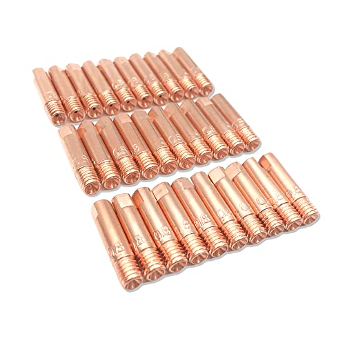 Copper Contact Tips .035'' / .030'' 30-Pk Mig Welding Torch 11-30 Accessories For 15Ak Mig/Mag Welding Torch Mig Guns (0.030'') #TOP5