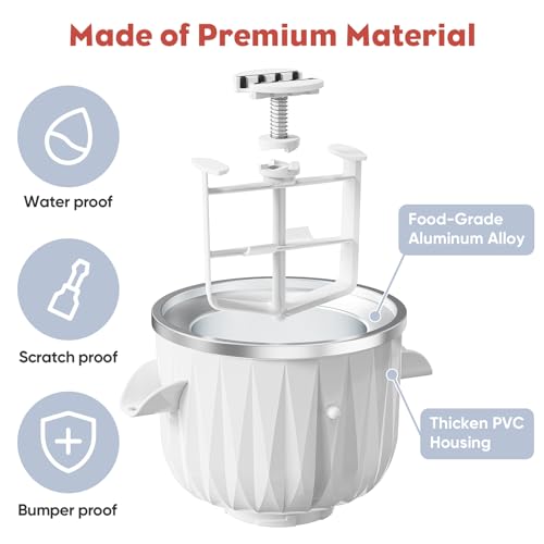 Ice Cream Maker Attachment for KitchenAid Stand Mixer, Compatible with 4.5 Qt and Larger Stand Mixer,2 Quart Frozen Yogurt Ice Cream & Sorbet Gelato Maker Attachment by Coolcook