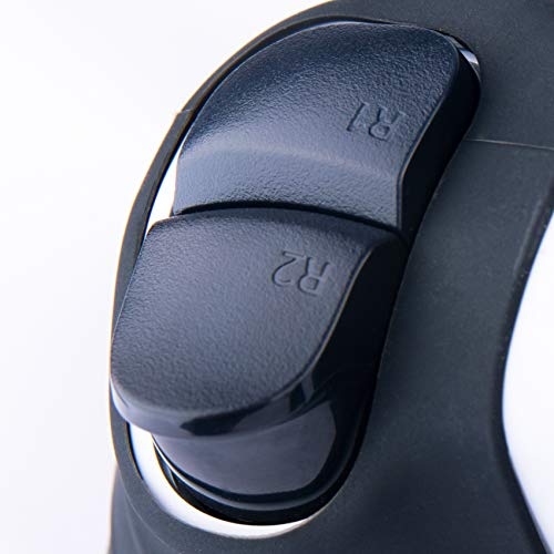 Yorha Studded Silicone Cover Skin Case For Ps5 Dualsense Controller X 2(Black+White) With Pro Thumb Grips X 10 #TOP6