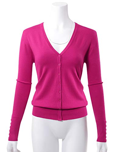 Image of Allsense Women's Long-Sleeve V-Neck Cardigan Sweater | Button Down, Lightweight Soft Knit