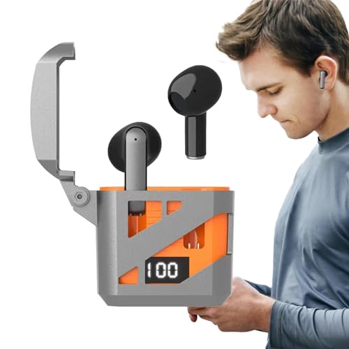 Stereo Ear Buds, Mechanical Style Wireless Earbuds Ergonomic Design, Noise Cancelling Earbud Hifi Stereo Deep Bass Cordless Earbuds Touch Control Wireless Headphones