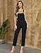 Odefou Bib Overalls for Women Fashion Jean Jumpsuit Adjustable Strap Coveralls(Black,l)