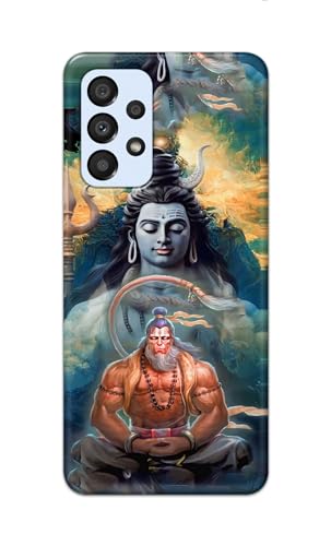 Image of PRINTFIDAA Plastic Printed Hard Back Cover Case For Samsung Galaxy A33 5G Back Cover (Lord Shiva And Hanuma) -112, Multicolor