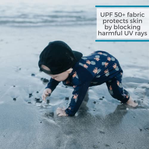 Image of SwimZip UPF50+ Boys Swim Shirt, Long Sleeve One Piece Kids Sunsuit