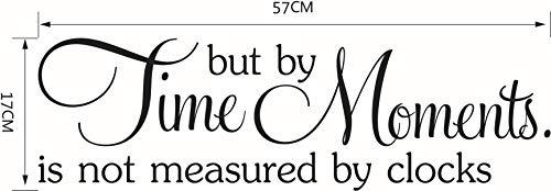 Inspirational Quotes Wall Stickers, Time Is Not Measured By Clocks But By Moments Motivational Positive Saying Wall Decals Wallpaper Mural For Home Classroom #TOP4