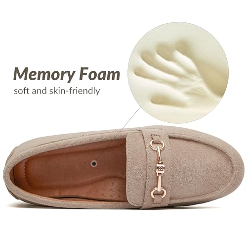 Image of BGSTGUDS Women's Wide Loafers Shoes Cute Dressy Shoes Ladies Comfort Slip Ons Work Shoes