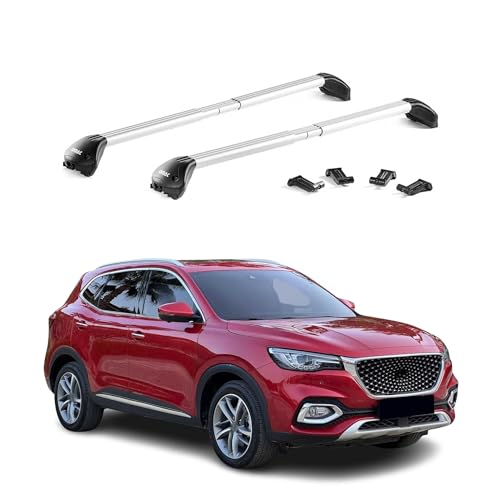 Barres de toit pour MG EHS 2021-2026 OMAC transversales verrouillables argent