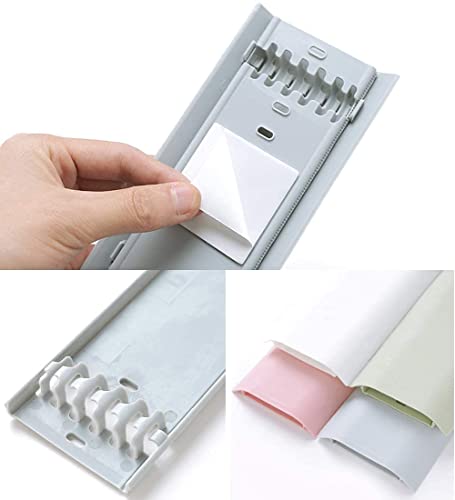 Image of RKPM HOMES Cable Protector I Concealer Cord Cover I Self-Adhesive Wall Mount Paintable Cable Management for Home, Office, Warehouse I Easy to Unfold & Open I Raceway to Hide Wires (Pack of 4, Grey)