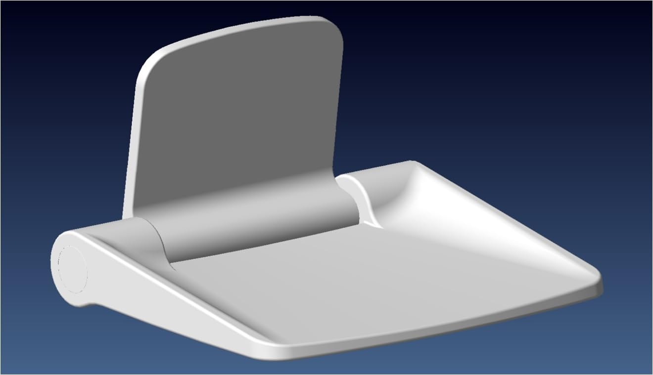 Ramm Asiento de ducha plegable montado en la pared asiento plegable para montaje en pared ducha de hasta 200 kg taburete de ducha silla de ducha taburete de ducha para personas mayores blanco
