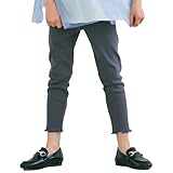 [ever closet] レギンス キッズ 子供 女の子 秋冬 レギンス キッズ 130 チャコールグレー 無地 ストレッチ リラックス 秋服 冬服 通園 通学 子供服 キッズ服 エバークローゼット
