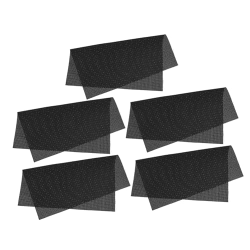 DOITOOL 5pcs Embroidery Cloths 30x30cm Black Fabric for Cross Stitch DIY Craft Tools Art Projects