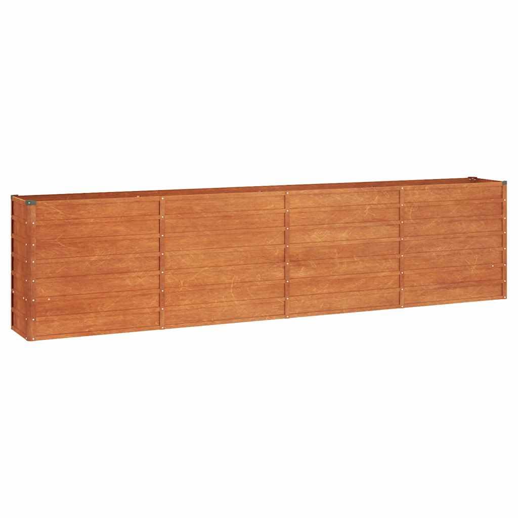 vidaXL Corten Steel Raised Garden Bed 77 x 40 x 320cm Brown