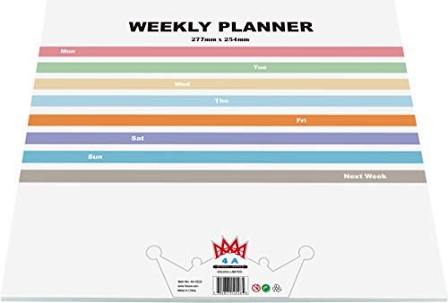 4A Agenda semanal/agenda mensal, notas autoadesivas, 28 x 25 cm, tamanho grande, 52 folhas/bloco, 1