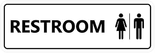 Signs ByLITA Standard All Gender Restroom Sign (White) - Large 1 Pack