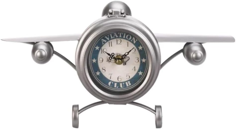 Accent Plus Vintage-Look Desk Clock - Aviation Club Jet