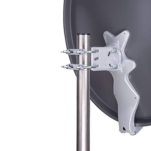 DUR-line 8 Teilnehmer Set - Qualitäts-Alu-Satelliten-Komplettanlage - Select 75cm/80cm...