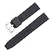 Produktbild weiche Silikonband schwarz atmungsGummi Uhrbändern-UhrWristband Uhrarmband Ersatz 20mm
