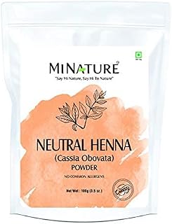 Neutral Henna powder (CASSIA OBOVATA) by mi nature | 100 g (3.5 oz) | Adds no colour to hair | hair conditioning | Herbal hair care