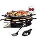 Tefal Elektrischer Raclette, Grill und Crepes maker 3in1 1050W + Ingenio Pfannenwender | 8 Pfännchen, Verstaubar im Gerät | bis 8 Personen | Antihaft beschichtet | spülmaschinengeeignet | Thermo Spot