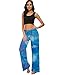 iniber Women's Comfy Casual Lounge Pants Wide Leg Stretch Drawstring Pajamas Palazzo with Laundry Bag