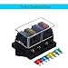 ESUPPORT Car Truck 4 Way Circuit Standard ATO Blade Fuse Box Block Holder 12V 24V