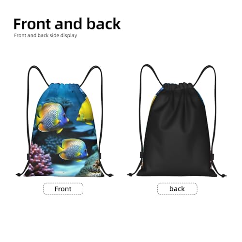 Tropical Fish Drawstring Backpack Water Resistant String Bag Sports Sackpack Gym Sack Beach Swim Travel Daypack3
