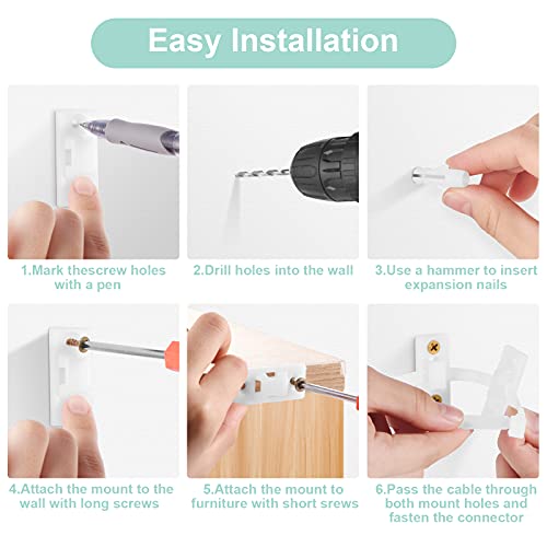 image for CICICO 8 Pcs Furniture Anchors(Baby Proofing), Anti-Tip Baby Furniture