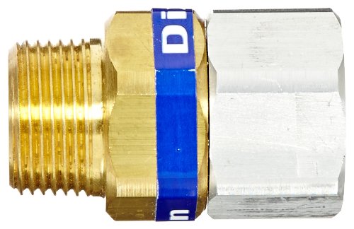 Dixon Valve & Coupling DAWS10 Aluminum Single Plane Hose Swivel with Viton/Buna Seal, 1" x 1" Size
