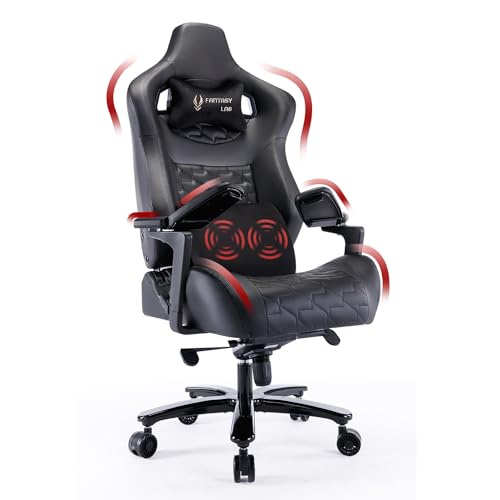 Fantasylab Gaming Stuhl 200kg Belastbarkeit Massage Gaming Stuhl...