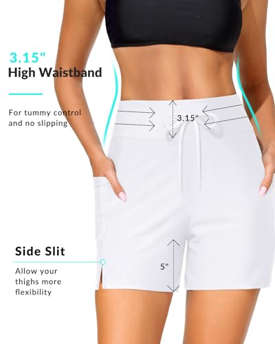 Image of Yonique Womens Swim Shorts Bathing Suits Bottoms Swimsuit Bottoms(Available in Plus)