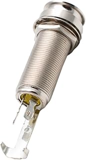 Guitar End Pin Jack Welded Output for Electric Instruments Stereo Guitar Tail Pin Connector Compatible and Basses