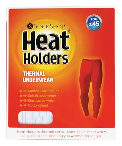 HEAT HOLDERS Mens Cotton Thermal Underwear Long Johns White XXL 44-46" Waist2