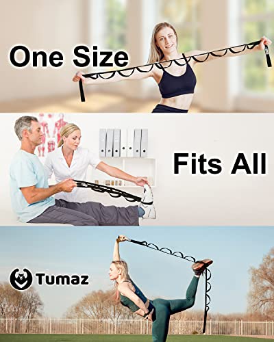 image for Tumaz Yoga Straps for Stretching, Multi-Loop Strap with 10 Loops for P
