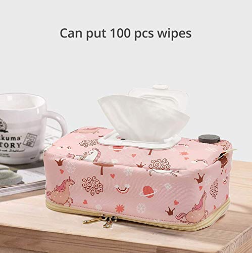 Baby Wipe Warmer with 3 Heating Modes, Wipe Dispenser for Baby, Pink.