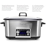MegaChef Deluxe 8 Quart 12-in-1 Programmable Multi Cooker with Sous Vide and Multi-Functions, Digital Display, Adjustable Temperature & Time, Removable Pot, Tempered Glass Lid - Image 5