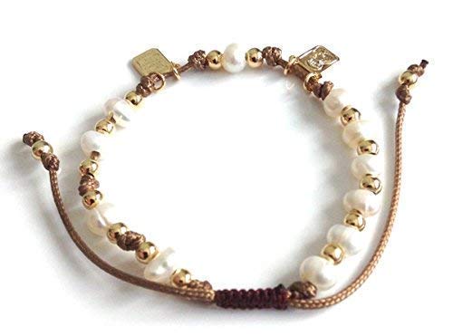 SIFRIMANIA Brown Scapular Medal Catholic Adjustable Bracelet for Women