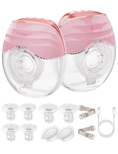 Image of Roabger Breast Pump Hands Free, Wearable Breast Pump for Breastfeeding, Portable Electric Breast Pump