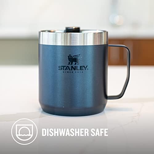 Stanley Classic Legendary Camp Mug 0.35L Nightfall  Stainless Steel Camping Mug - BPA-Free Thermos Travel Mug for Hot Drinks - Dishwasher Safe - Single Server Brewer Compatible
