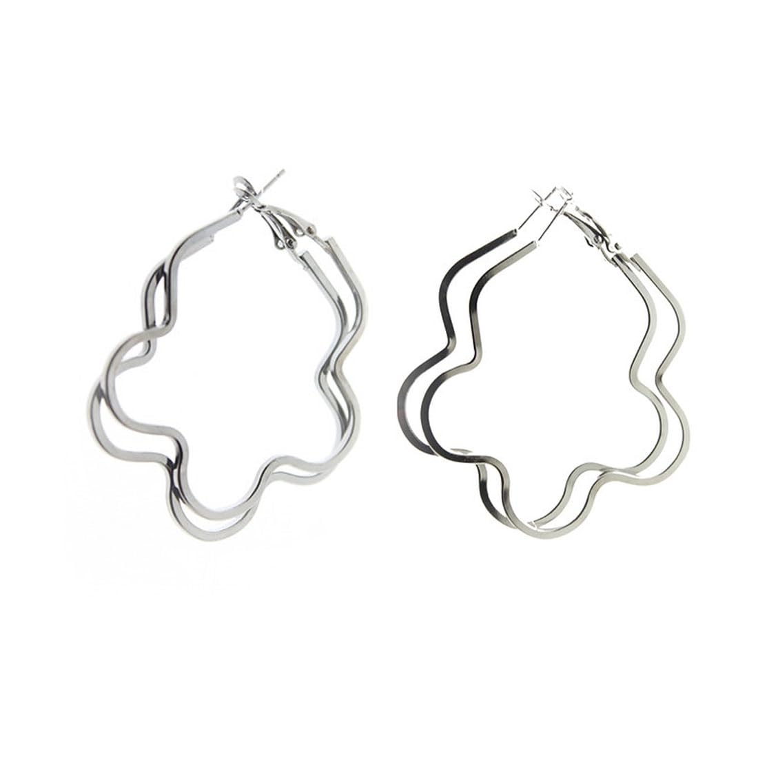 DENICRAAS Big Hoop Large Size Flower shape Fancy Earrings for Women and Girls Metal Hoop Earrings (combo 1) (B0CCLHLLCH) Amazon Price History, Amazon Price Tracker
